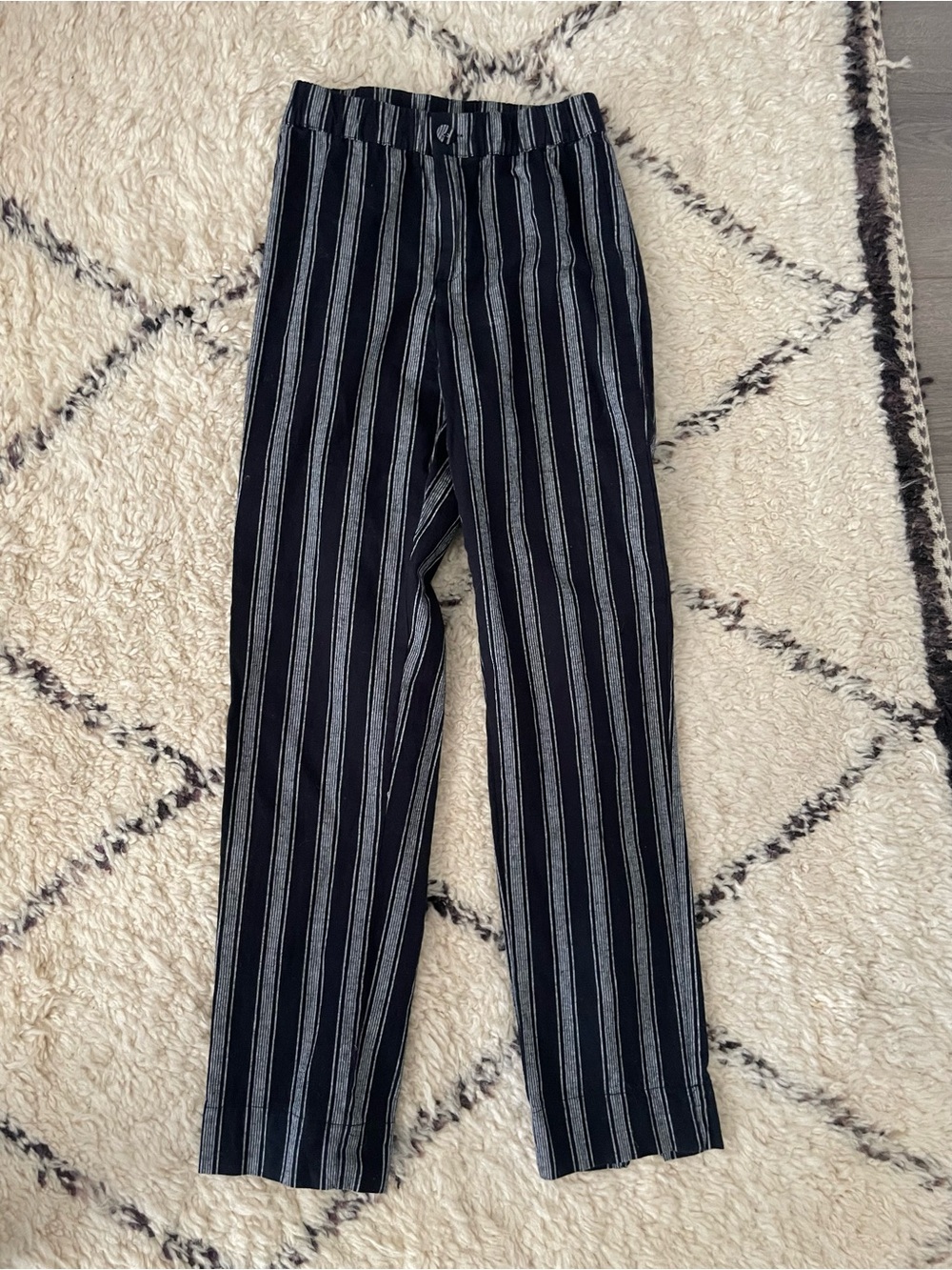 Brandy Melville Black Vertical Stripe Straight Leg Pants